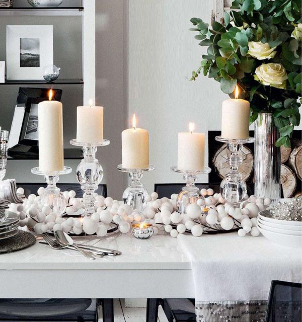 Plin de farmec White Christmas Table Decorations New In Decor Design Ideas