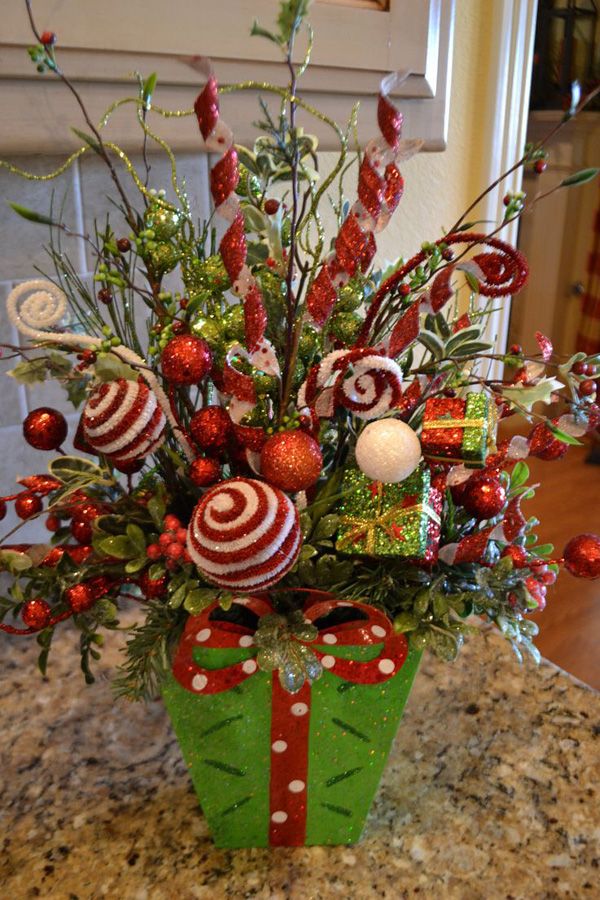 Whimiscal Christmas Flower Arrangements