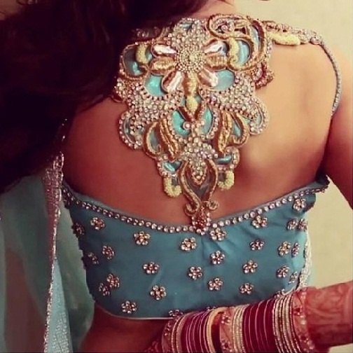 Blouse Back Neck Designs With Stone Work4