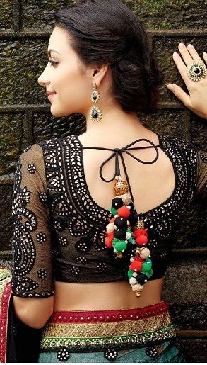 Blouse Back Neck Designs With Stone Work2