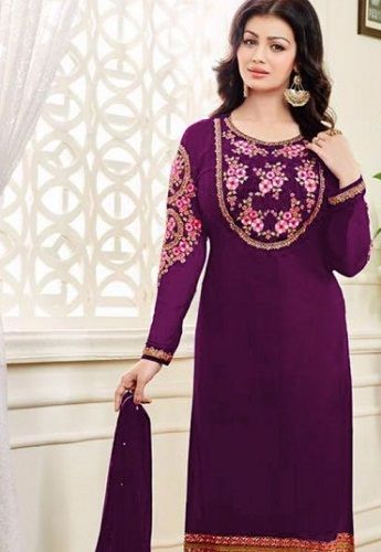 Churidar Purple Salwar Suit