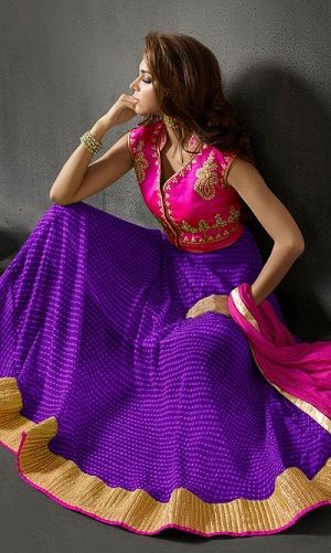 Purple Salwar Suits – Jacket Frock Style