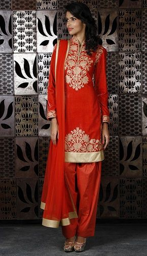 Party wear velvet salwar suit