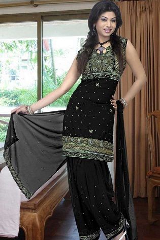 Sequined Black Salwar Suit