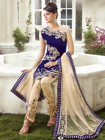 Heavy Cut Style Embroidery Salwar Pant Suit