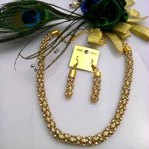 Diamond and gold plated chain