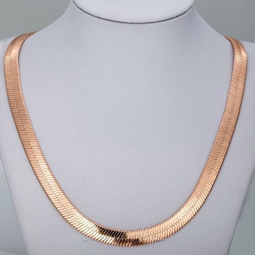 herringbone Rose Gold Chain