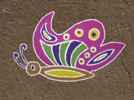 butterfly rangoli