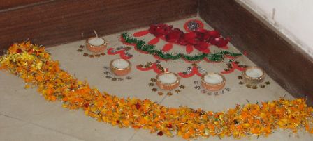 corner rangoli designs