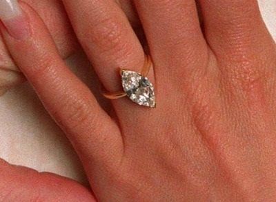 Marchiză Shaped 2- carat Diamond Engagement Ring