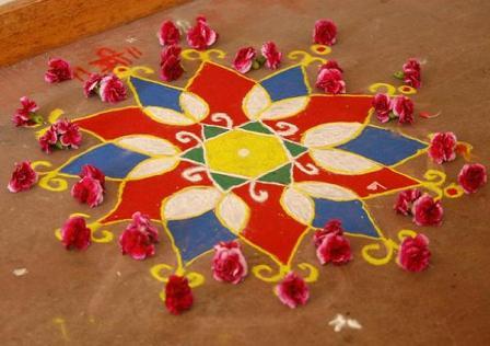 handmade rangoli