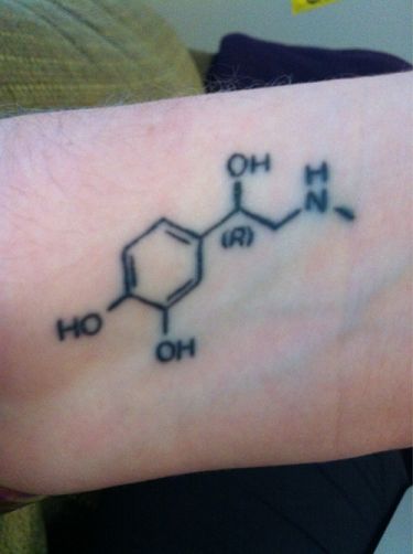 Mic Chemical Beaker and DNA Tattoo Design