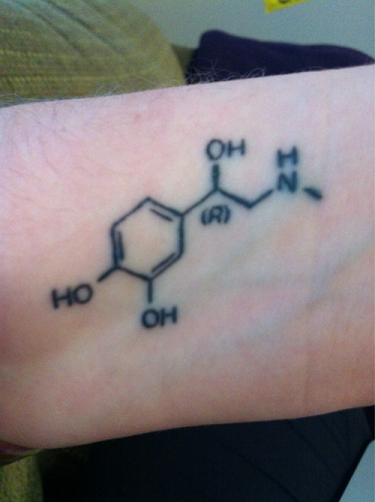 adrenalina Chemical Link Tattoo Design