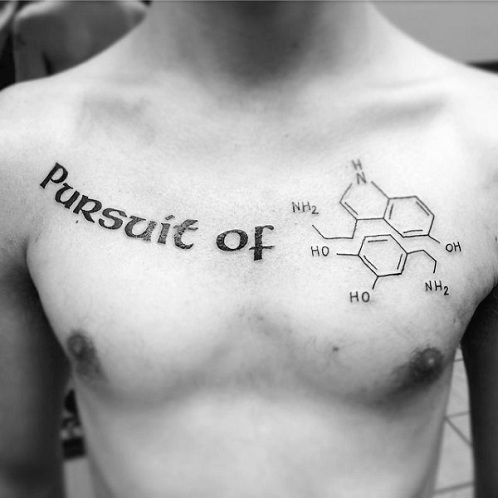 Dopamina Chemical Structure Tattoo Design