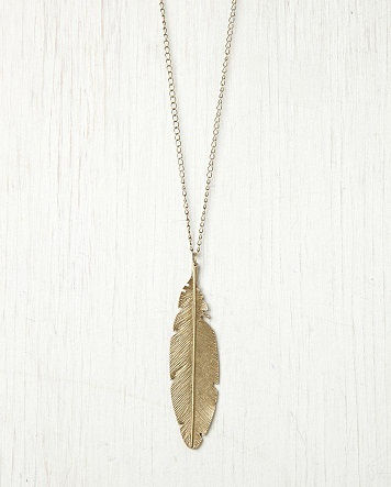 Gold Feather Necklace