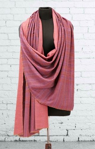 Kék Shimmer Pink Reversible Shawl