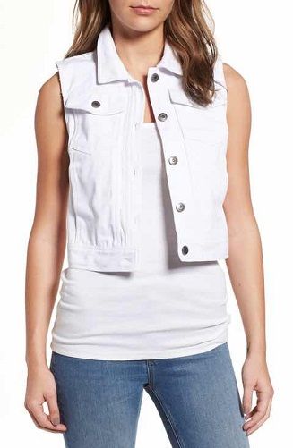 White Denim Vest