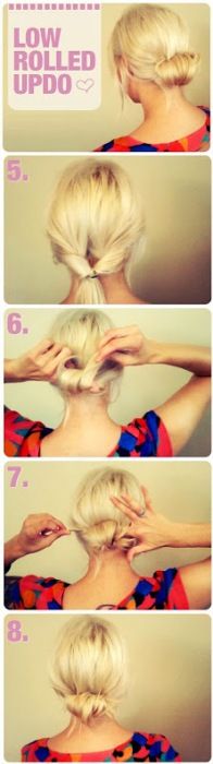 tekercselt up Ponytail hairstyle