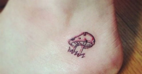 Simple Mushroom Tattoo Design