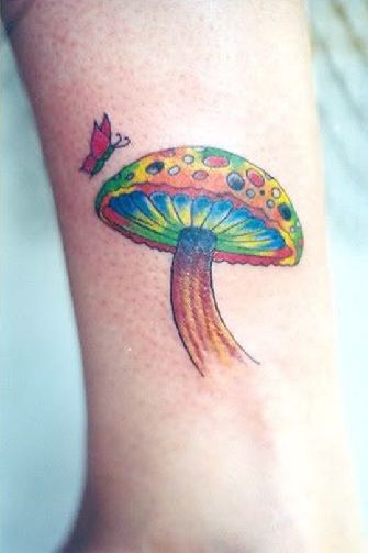 Convectional Mushroom Tattoo Design