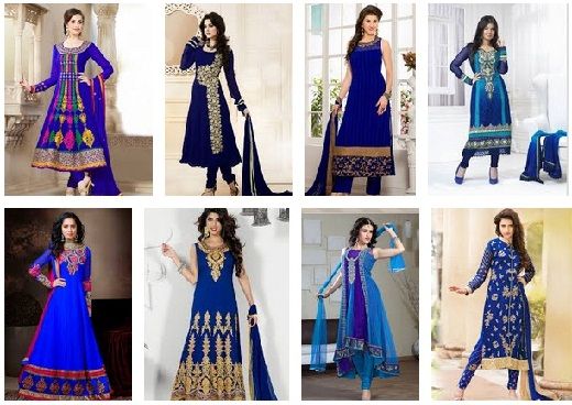 blue salwar suits