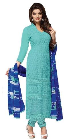 Simple Light Blue Salwar Suit Design