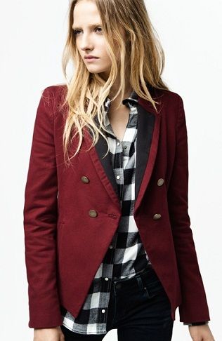 Casual Look – Maroon Blazer for Women