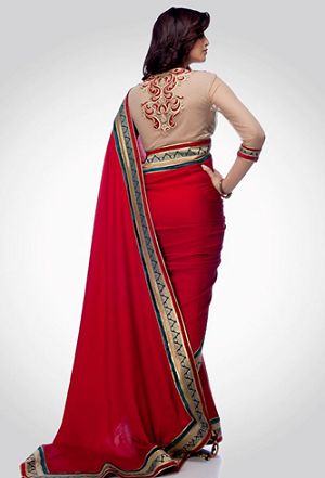 Saree Blouse Back Neck Designs