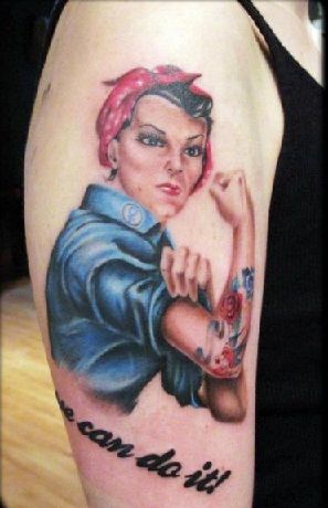 Women Power PinUp tattoo