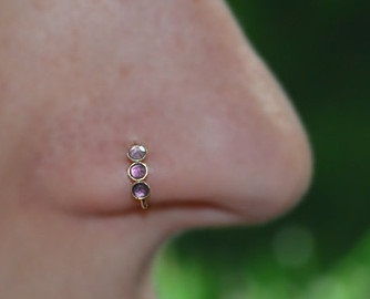 Ametist Nose Ring Hoop