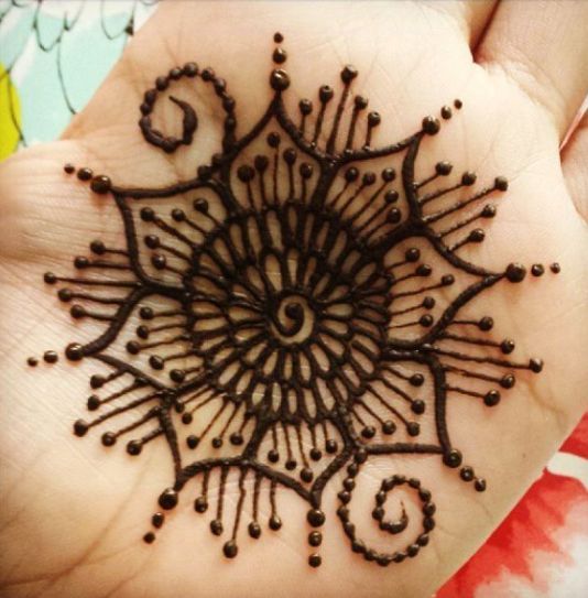 Spiders web mehndi design