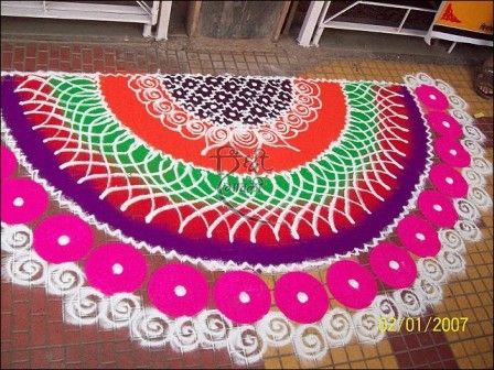 Semi-Circle Shaped Galicha Rangoli