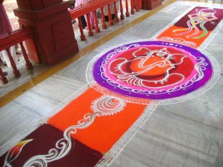 Traditional Galicha Rangoli Design