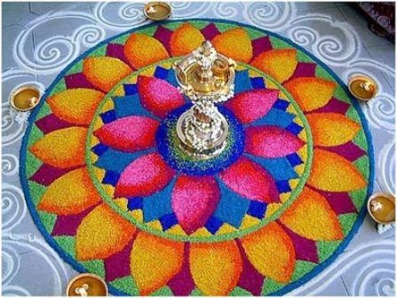 Galicha Rangoli for Diya