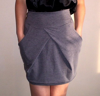 Oficialus Grey Tulip Mini Skirt