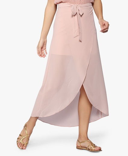 Fuksija Tulip Midi Skirt