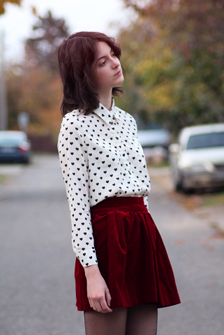 Rakott Red Velvet Skirts