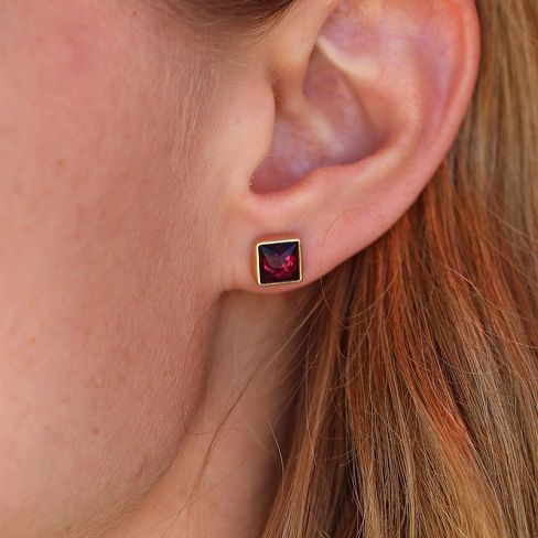 Rodalit garnet stud earrings