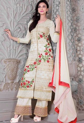 salwar Suit with Lace Work Palazzo7