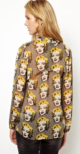 Warhol Printed loose silk top