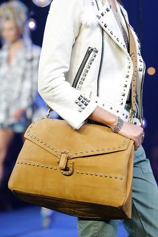 Studded Suede Satchel