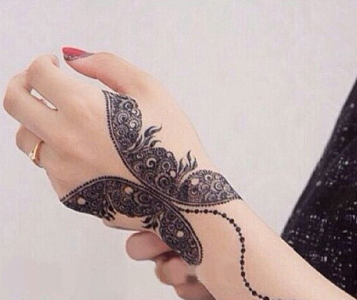 Butterfly mehendi designs