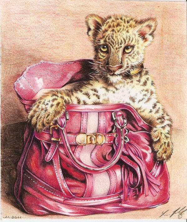 Leopardas In A Guess Bag By Lighane