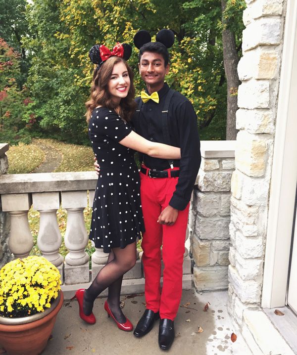 DIY Minnie and Mickey costume