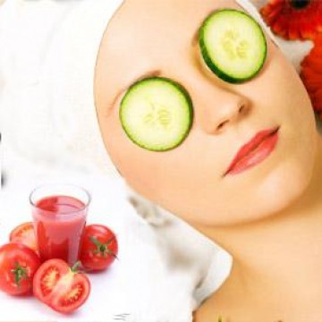 Cucumber and Tomato Face Mask