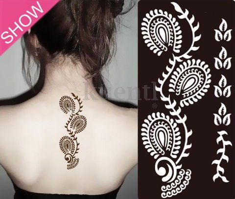 Sizzling Mehndi Stencil for Back Shoulders