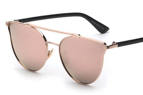 Rose Gold Reflective Sunglasses for Girls