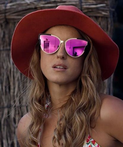 Pink Reflective Sunglasses