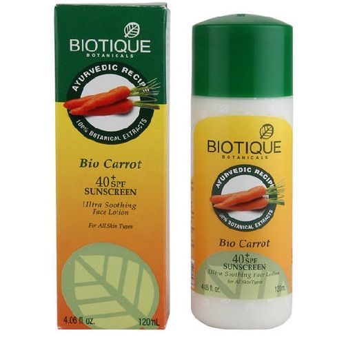 Biotique Bio Carrot Face and Body Sun Lotion SPF 40