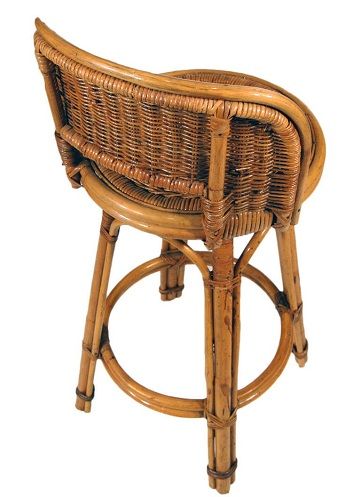 Bambusz Bar Stool with Wicker Seats